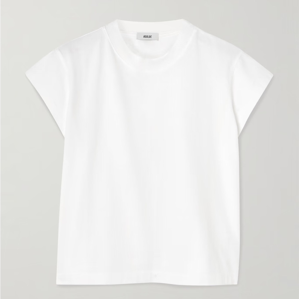 Agolde Women's Classic White Short Sleeve Tee